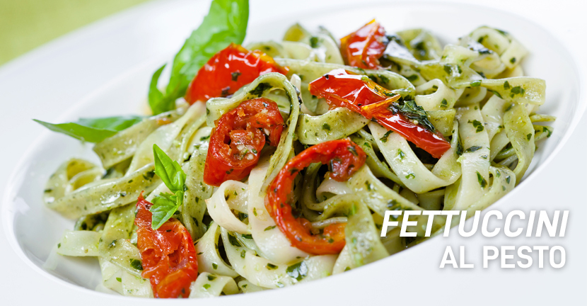 imagen de cocina Fetuccini al pesto