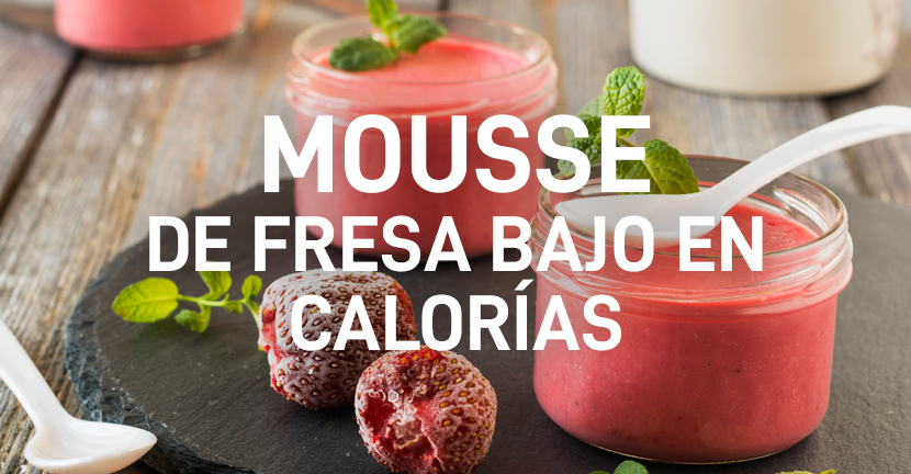 imagen de cocina Mousse de fresa bajo en calorías