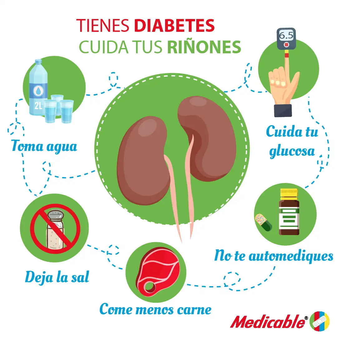 imagen de la infografia Tienes diabetes cuida tus riñones