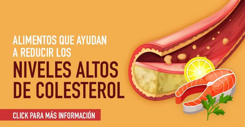 imagen de la infografia Alimentos que ayudan a reducir los niveles altos del colesterol