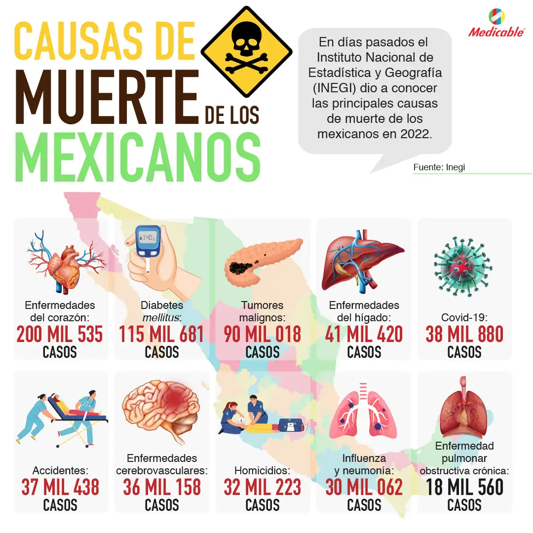 imagen de la infografia Causas de muerte de los mexicanos
