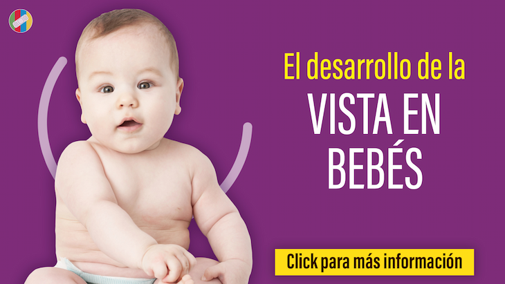 imagen de la infografia Desarrollo de la vista en bebés