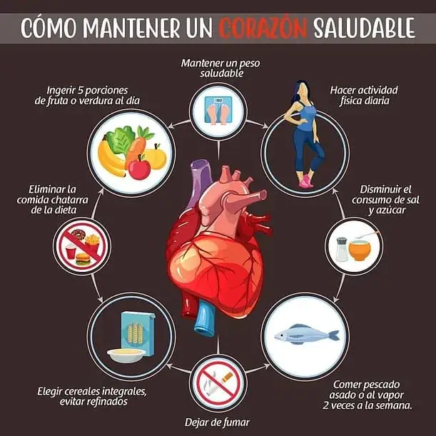 imagen de la infografia Cómo mantener un corazón saludable