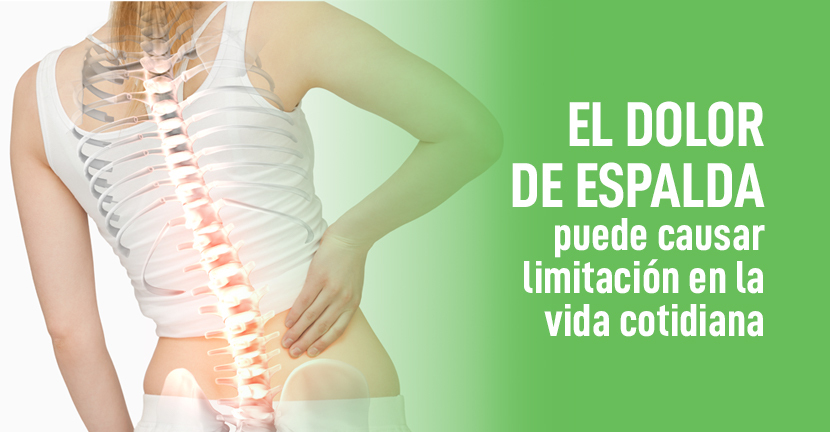 El dolor de espalda puede causar limitación en la vida cotidiana