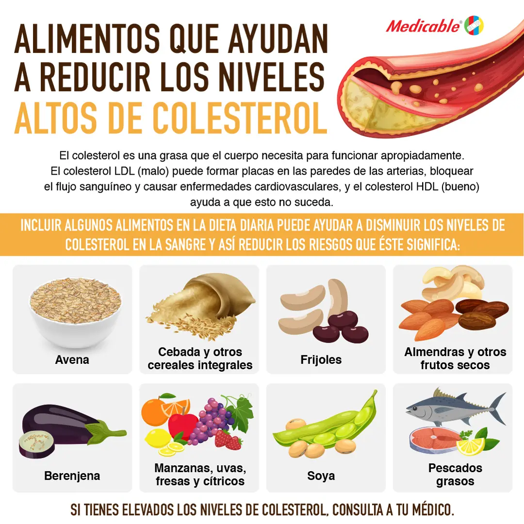 Alimentos que ayudan a reducir los niveles altos del colesterol