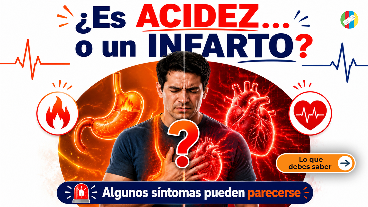 ¿Acidez estomacal o infarto al corazón?