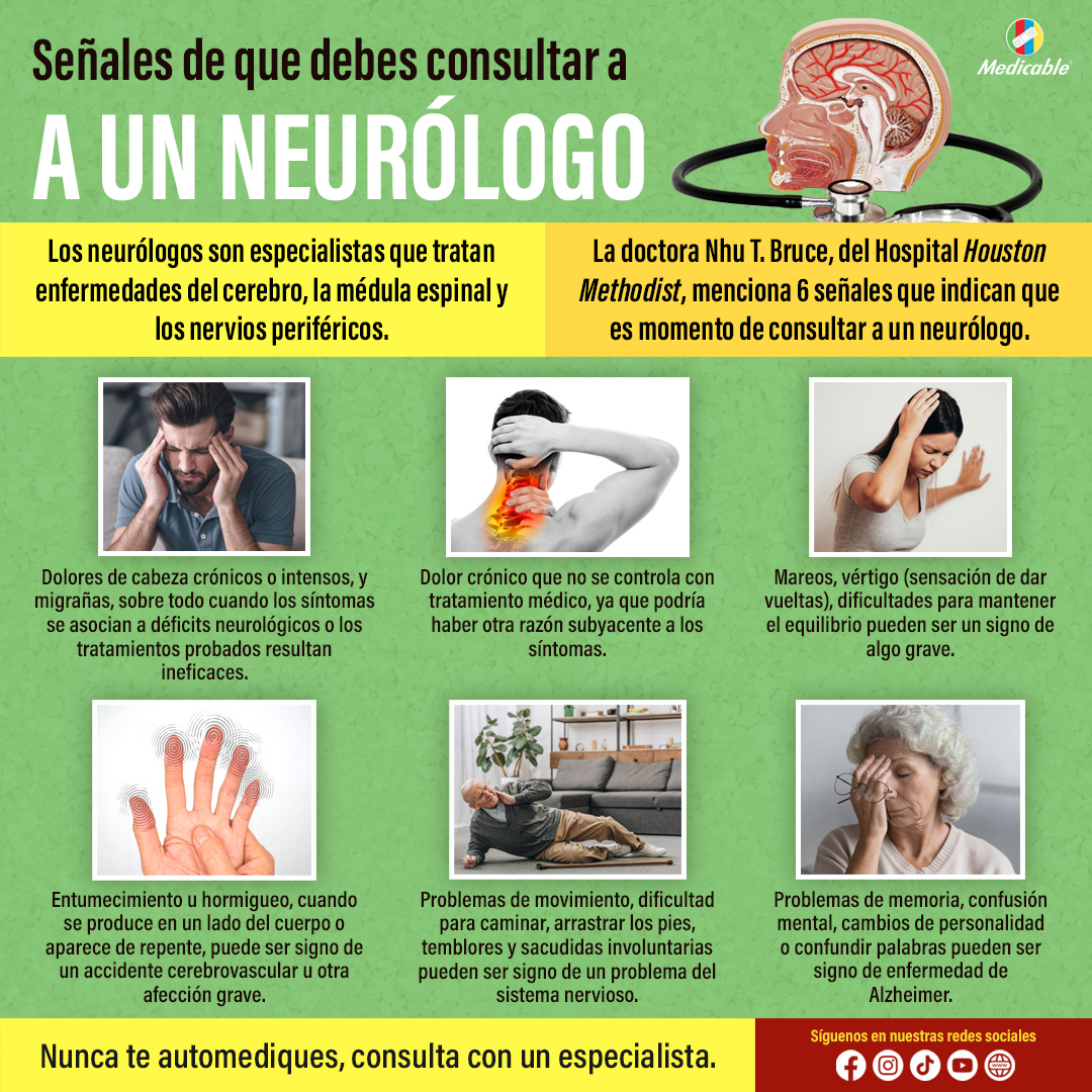 Señales de que debes consultar a un neurólogo.