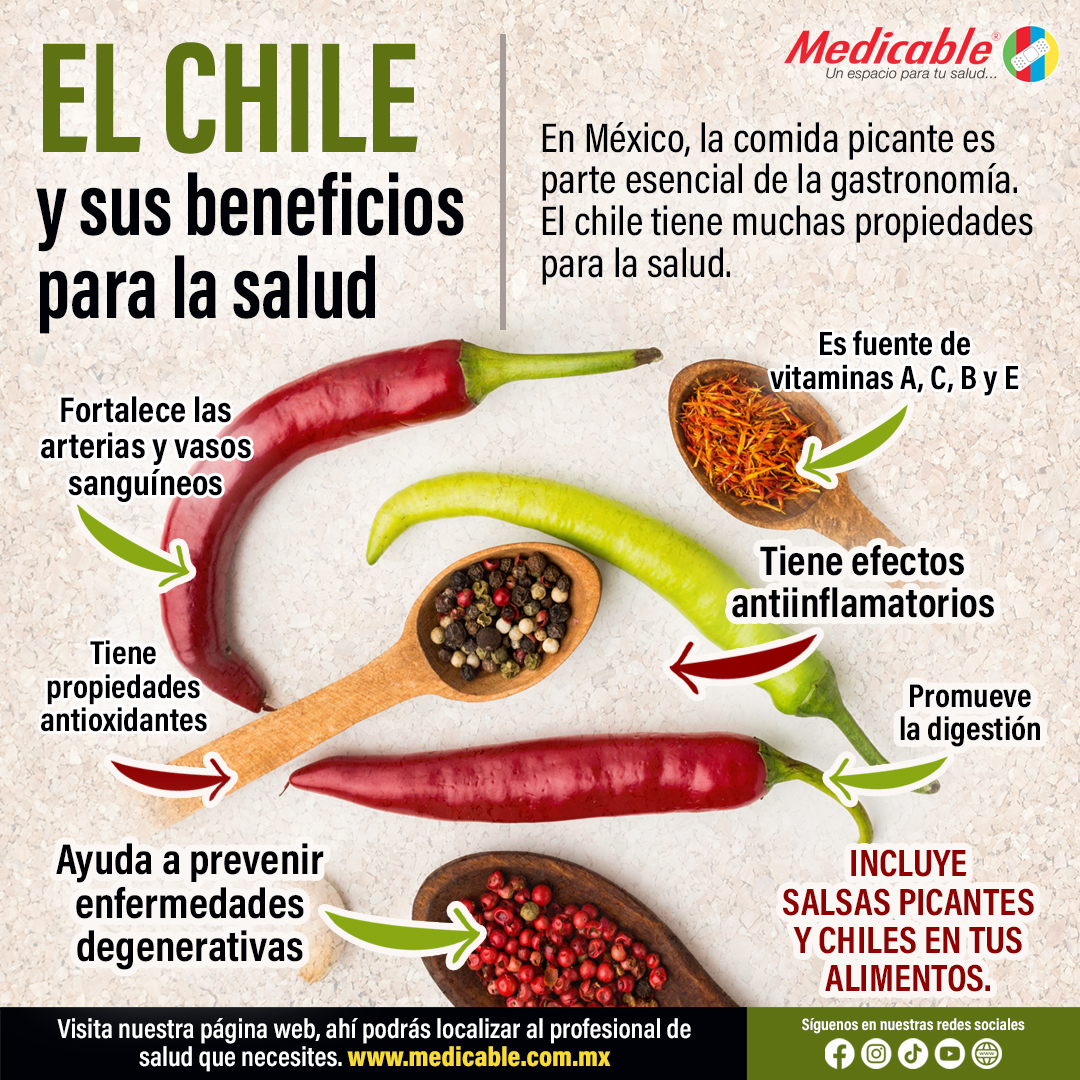 El chile y sus beneficios para la salud.