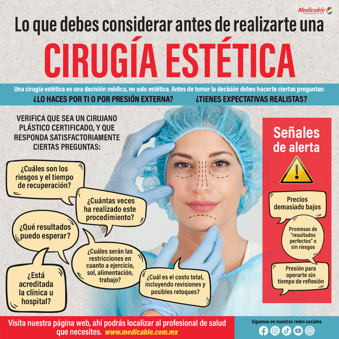 Lo que debes considerar antes de realizarte una cirugía estética.