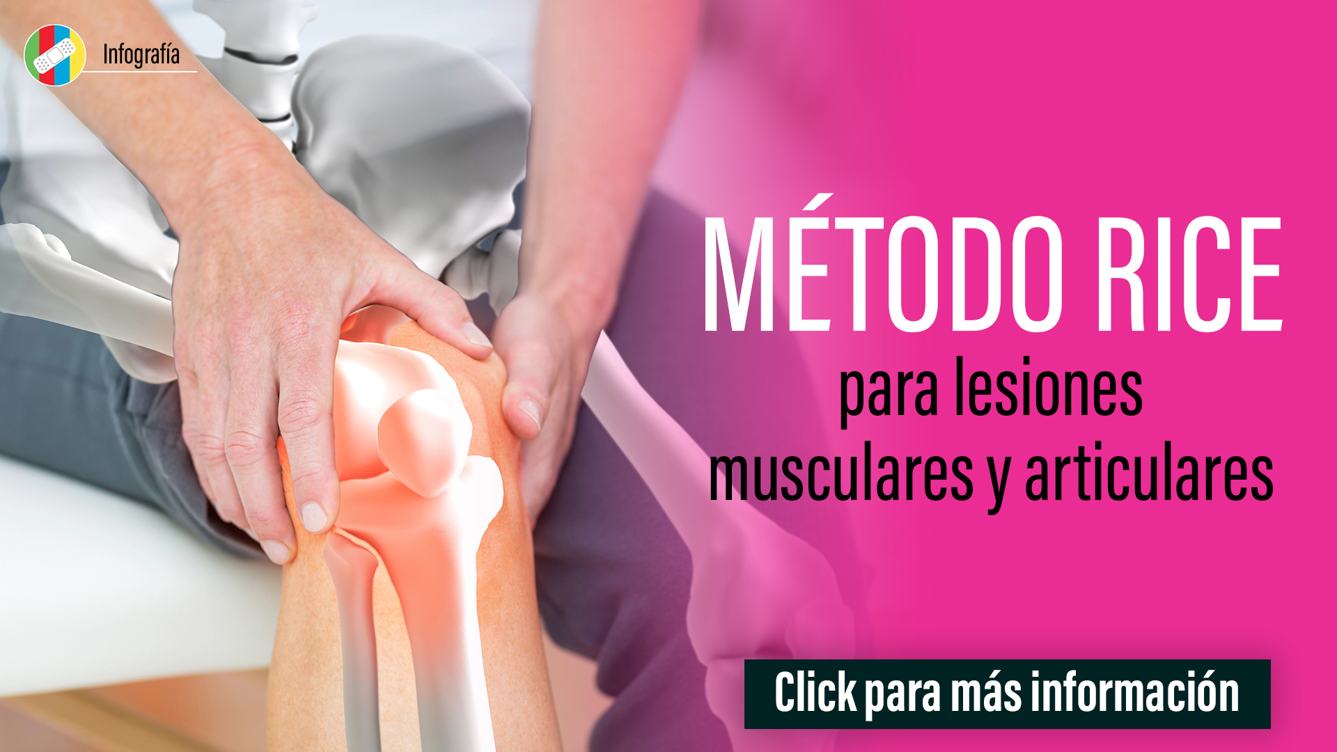 Método RICE para lesiones musculares y articulares.