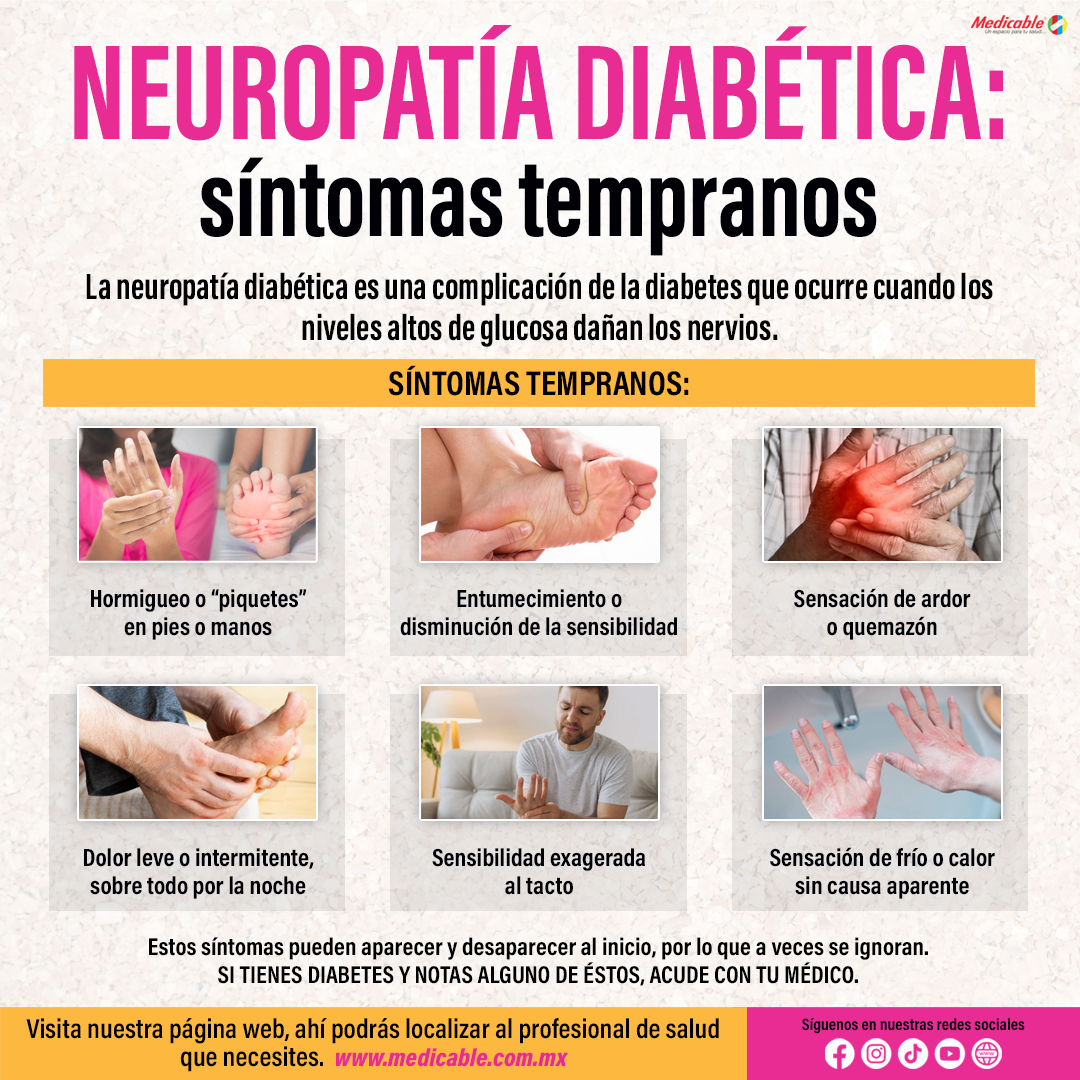 Neuropatía diabética: síntomas tempranos
