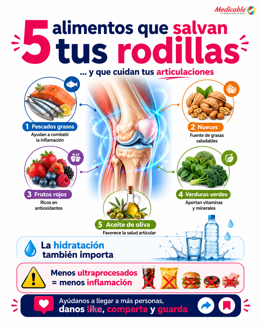5 alimentos que salvan tus rodillas