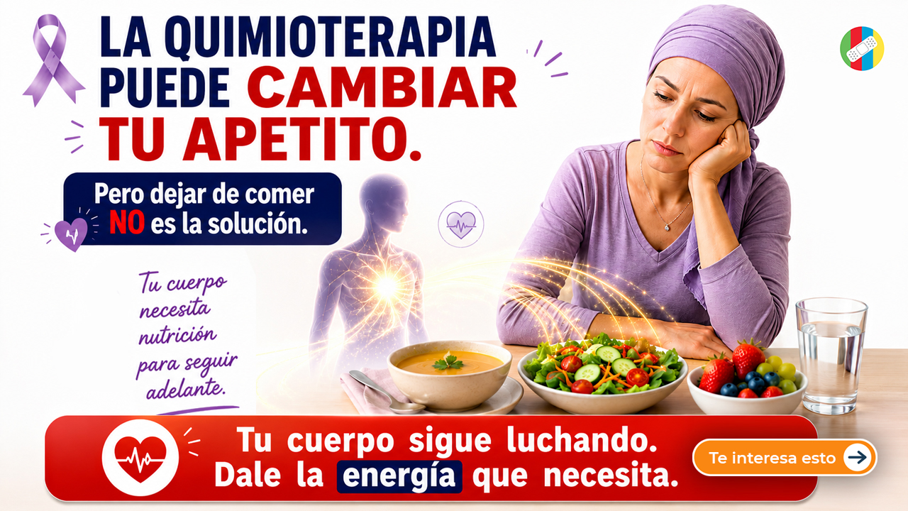 La quimioterapia puede quitarte el apetito. Tu cuerpo sigue necesitando nutrientes.