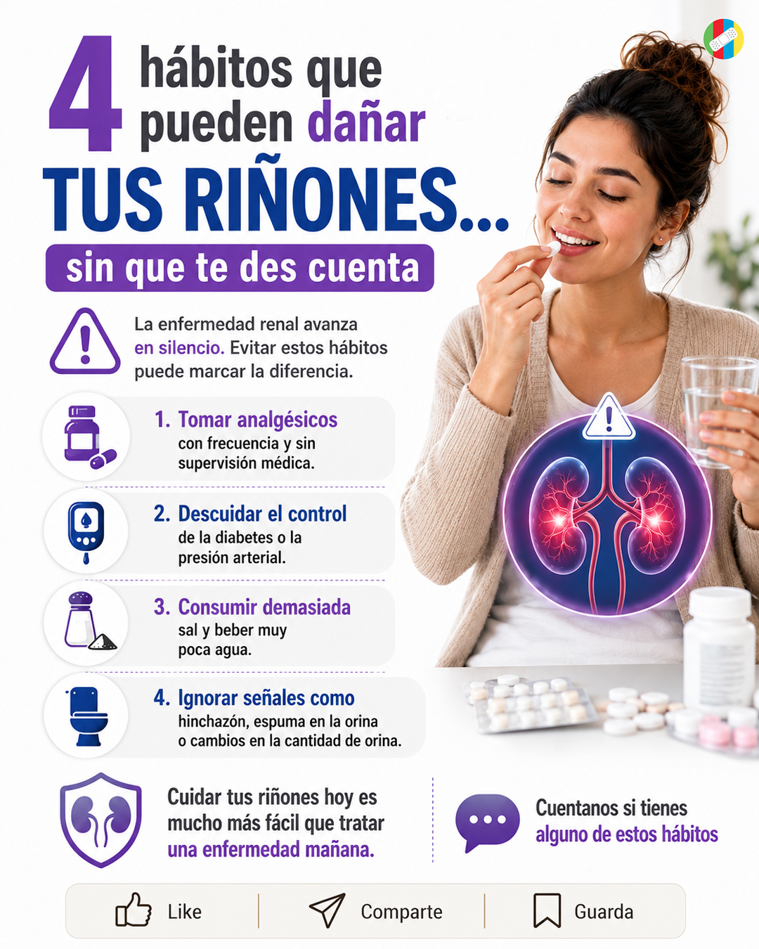 4 hábitos que pueden dañar tus riñones... sin que te des cuenta