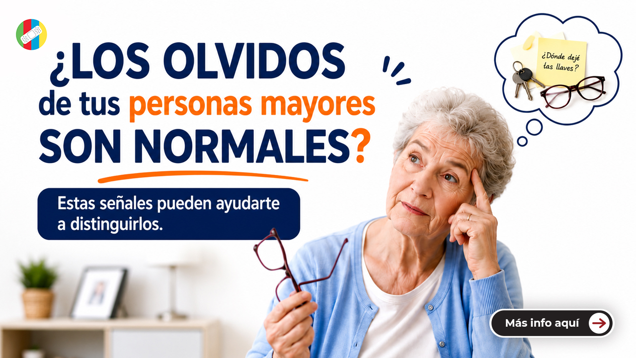 ¿Los olvidos de tus personas mayores son normales?
Estas señales pueden ayudarte a distinguirlos.
